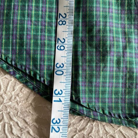 Ralph Lauren Mens Classic Fir Plaid Button Down Size XL Green/Purple - Picture 8 of 8